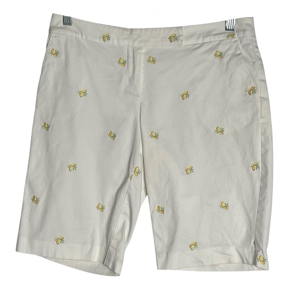 Talbots Women's Shorts Size 4P Bermuda Bumble Bee Bug Novelty Print 10"‎ Inseam - Picture 1 of 7